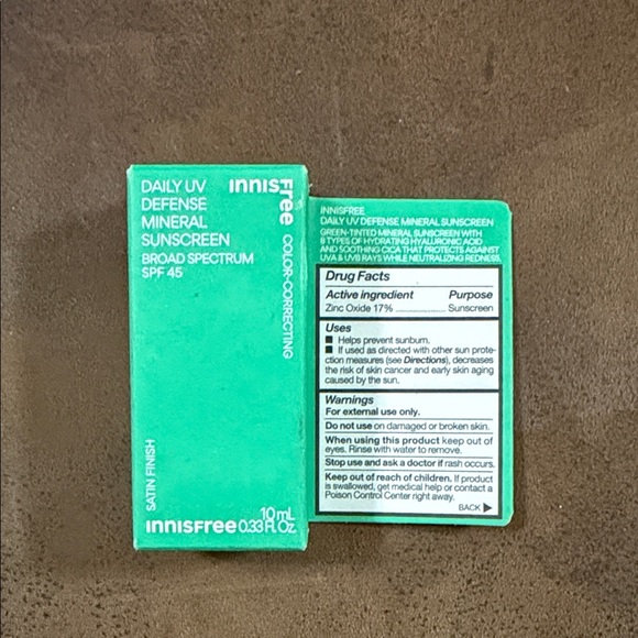 InnIsFree Other - Innisfree Daily UV Defense Mineral Sunscreen SPF 45 - Green